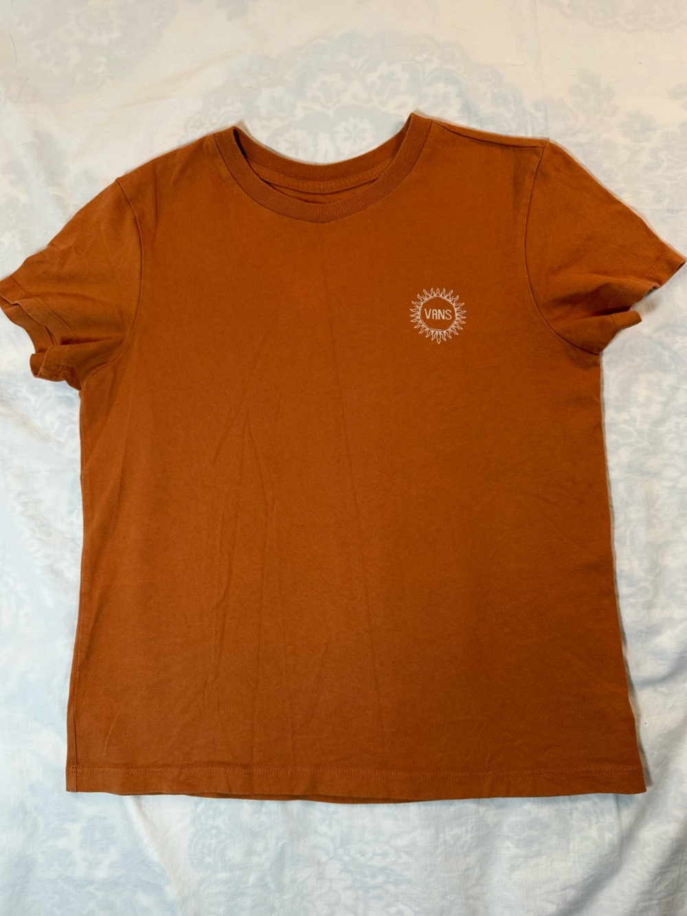 Vans Women’s Burnt Orange Short Sleeve Logo Tee